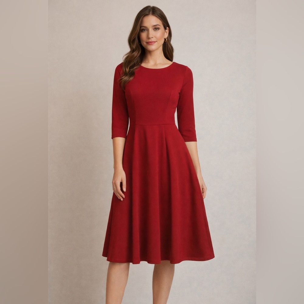 Elegant Red Women's Dress